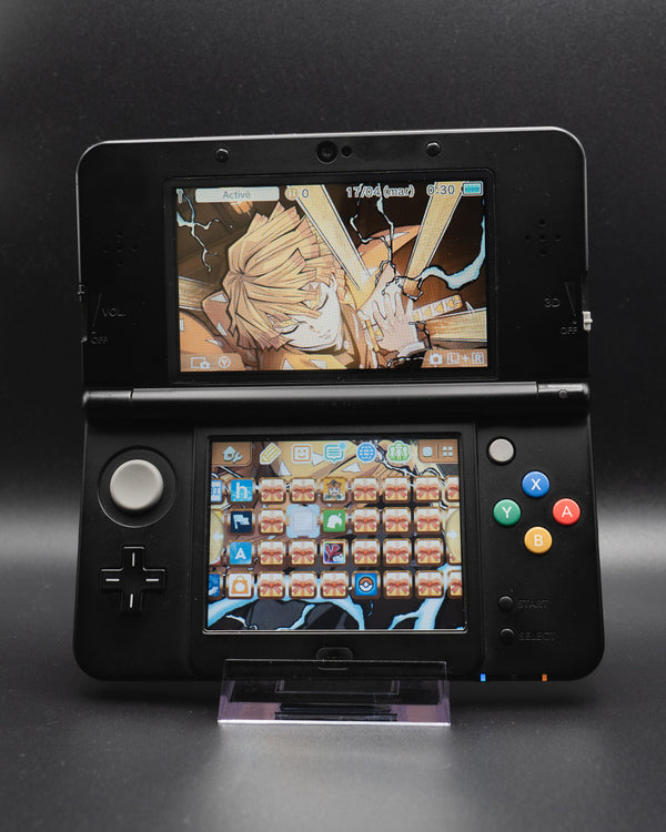 New 3DS Noir Grade S reconditionnée par Yochamida — vue de face