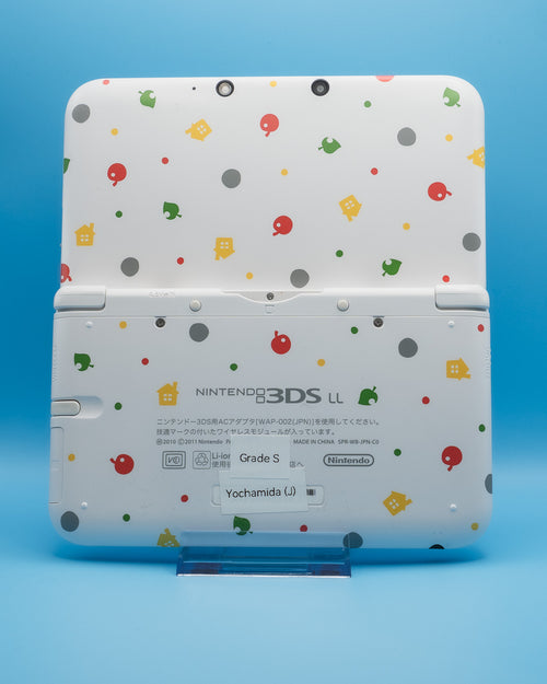 3DS XL Edition limitée Animal Crossing Jaune Grade S reconditionnée par Yochamida — vue de face