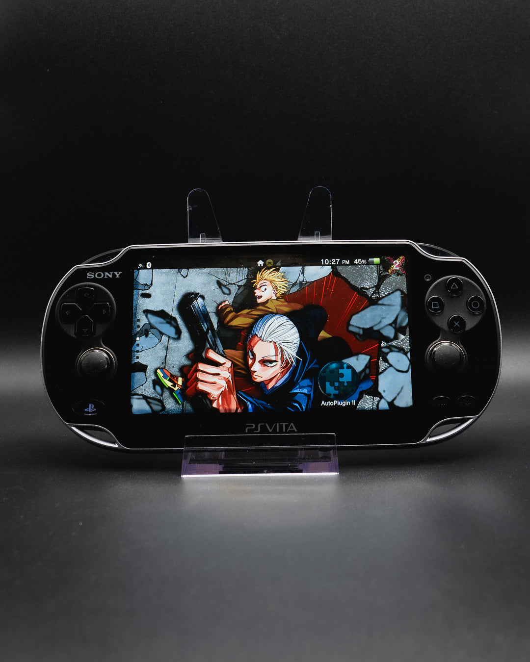 PS Vita Fat Noir Grade A reconditionnée par Yochamida — vue de face